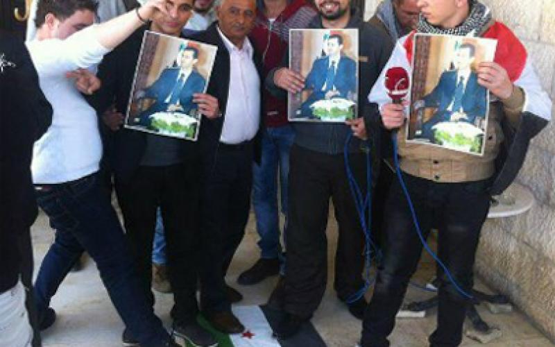 بالصور.. تبرع بالدم لدعم "نظام الأسد" بنابلس
