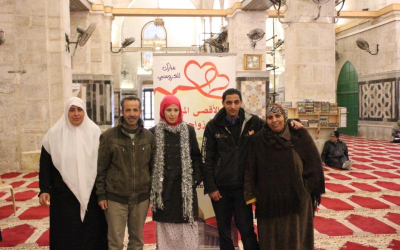 بالصور.. محمد ولينا عروسين جديدين في الأقصى