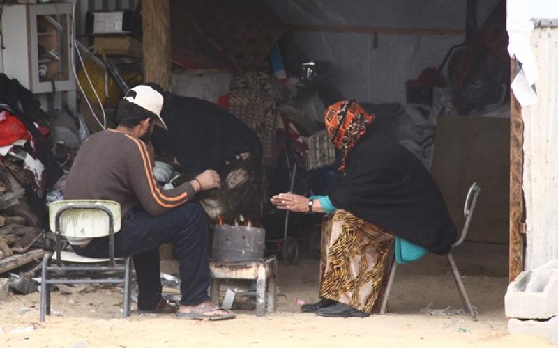 صور: آثار المنخفض بشوارع خزاعة المدمرة‏