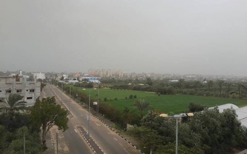 صور: آثار  منخفض "هدى" وسط القطاع