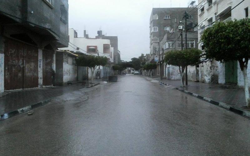 صور: آثار  منخفض "هدى" وسط القطاع
