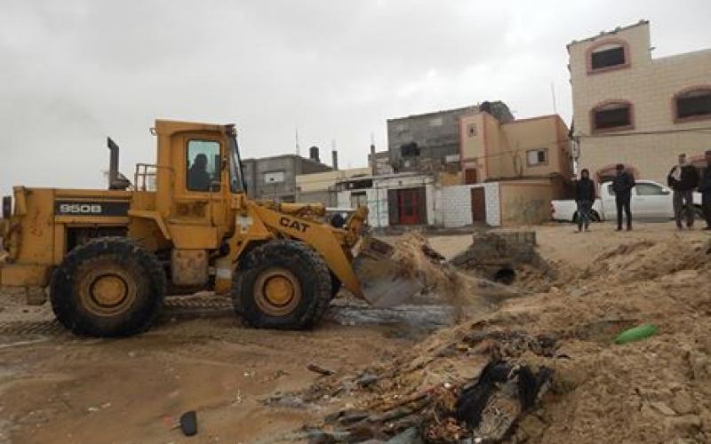 صور: آثار  منخفض "هدى" وسط القطاع