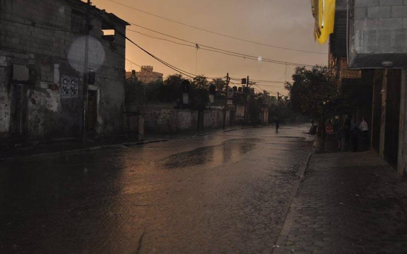 صور: آثار  منخفض "هدى" وسط القطاع
