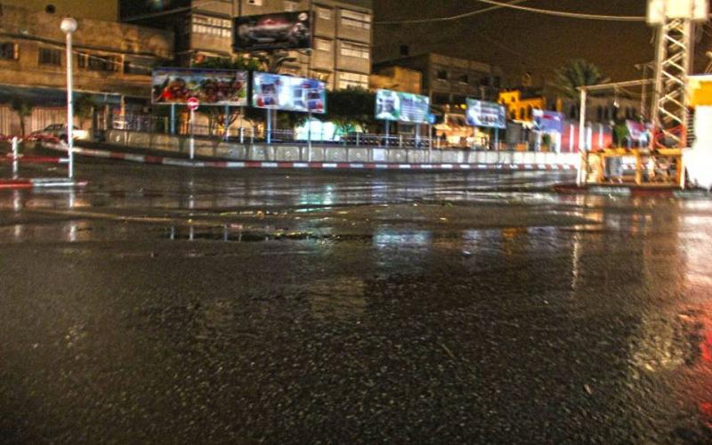 صور: آثار  منخفض "هدى" وسط القطاع