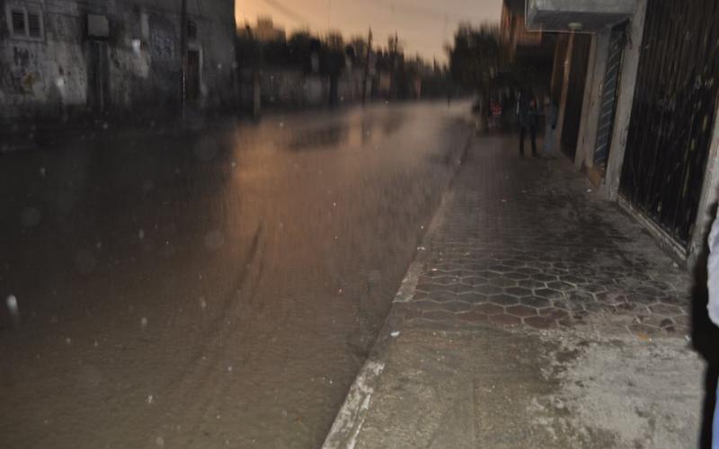 صور: آثار  منخفض "هدى" وسط القطاع