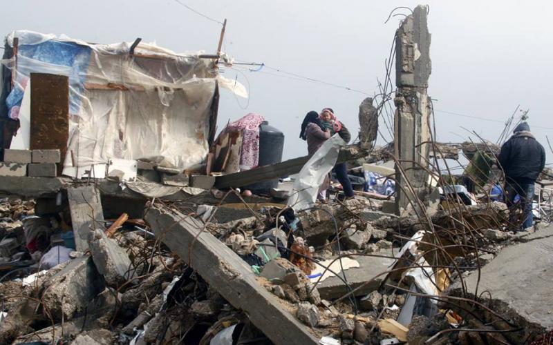 صور: معاناة المدمرة بيوتهم شرق خانيونس