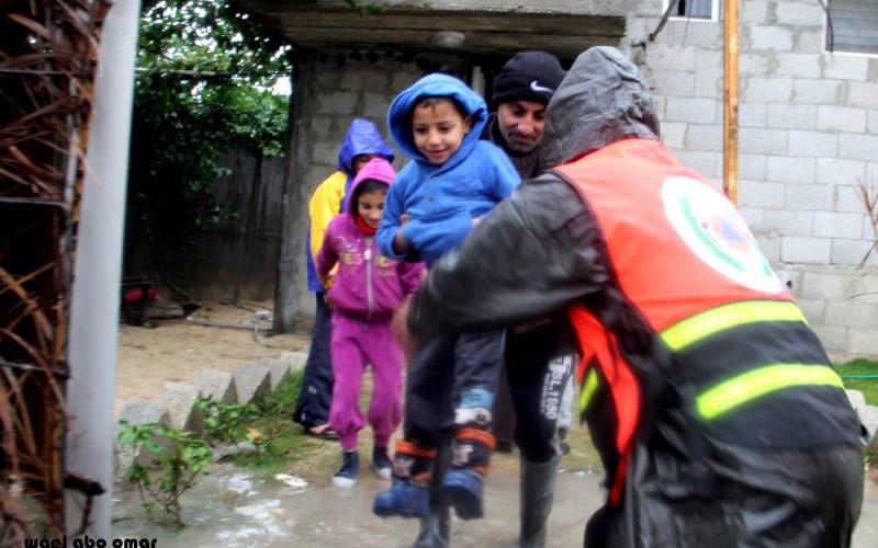 صور: غرق منطقة زعرب في رفح