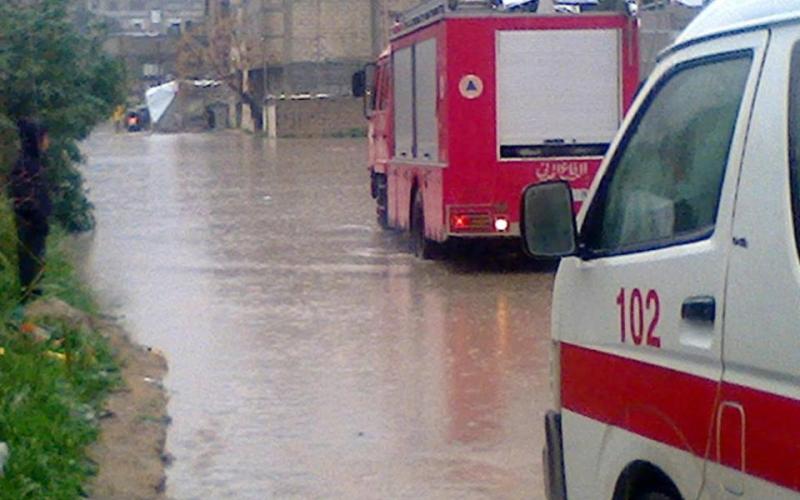 صور: غرق منطقة زعرب في رفح