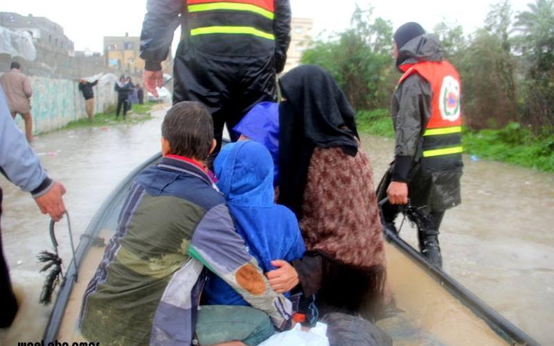 صور: غرق منطقة زعرب في رفح