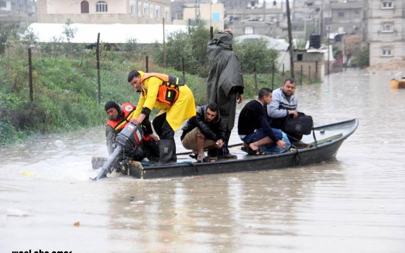 صور: غرق منطقة زعرب في رفح