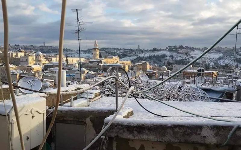 صور: القدس بحلتها البيضاء