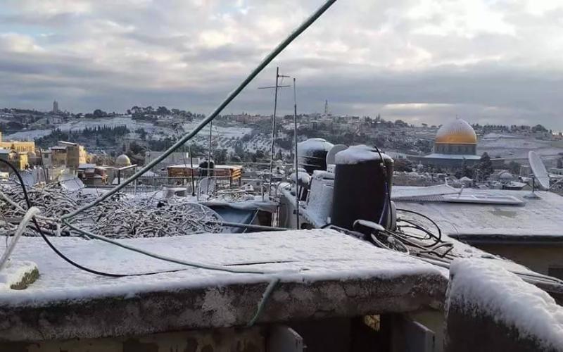 صور: القدس بحلتها البيضاء