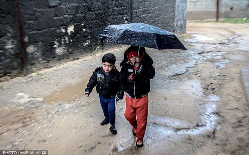 صور: معاناة اللاجئين جنوب قطاع غزة بفعل المنخفض