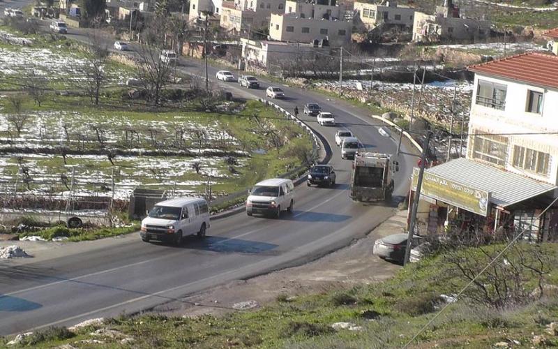 صور: أزمة مرورية بسبب الإنجماد في الخليل