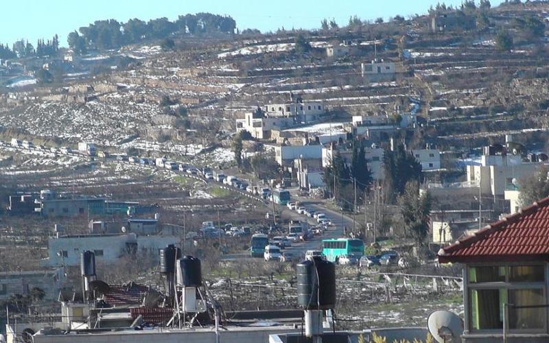 صور: أزمة مرورية بسبب الإنجماد في الخليل