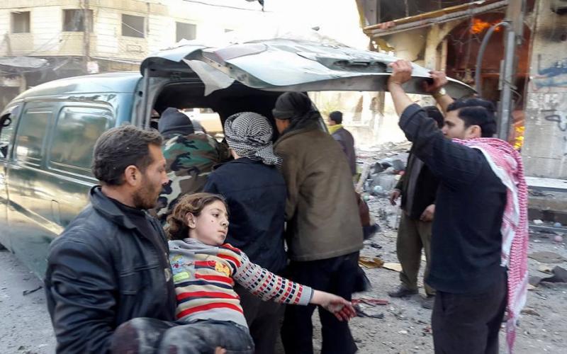 صور: قتلى وجرحى بغارة للنظام بريف دمشق