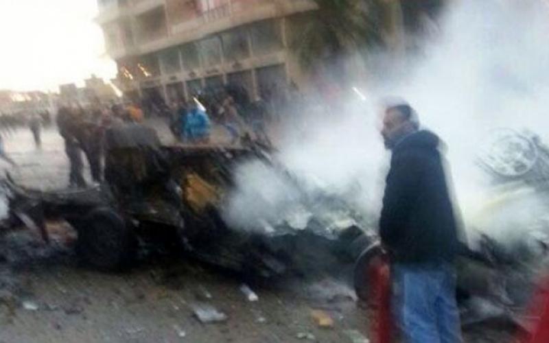 بالصور: قتيلان في تفجير جنوبي بيروت