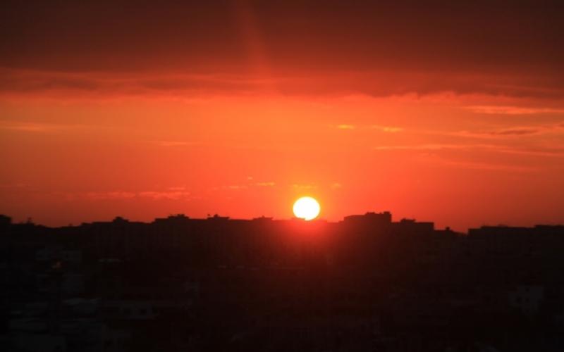 صور: شروق الشمس من شمال قطاع غزة