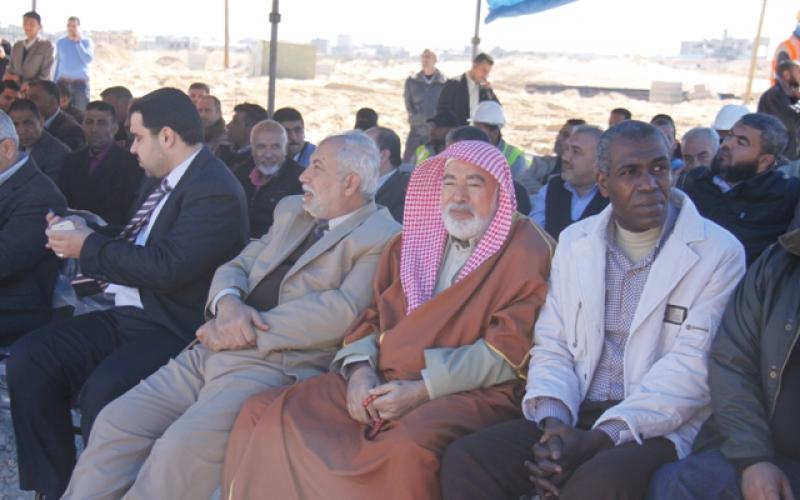 صور: وضع حجر الأساس للمشروع السعودي برفح