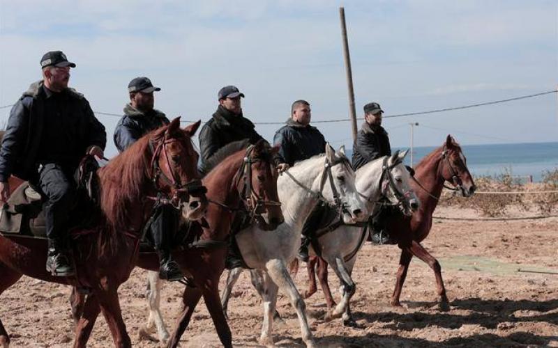 صور: وحدة الخيالة في شرطة غزة
