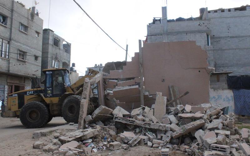 بدء تطوير شارع صلاح الدين برفح