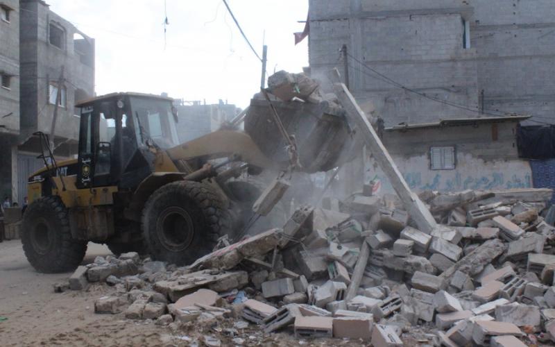 بدء تطوير شارع صلاح الدين برفح