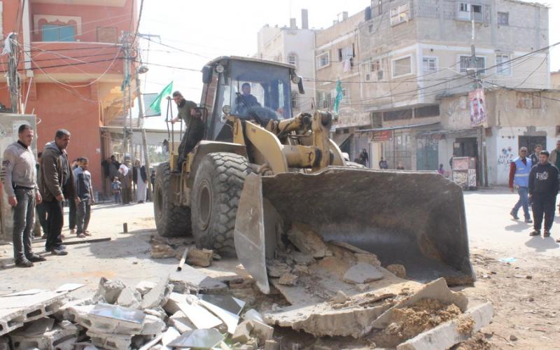 بدء تطوير شارع صلاح الدين برفح