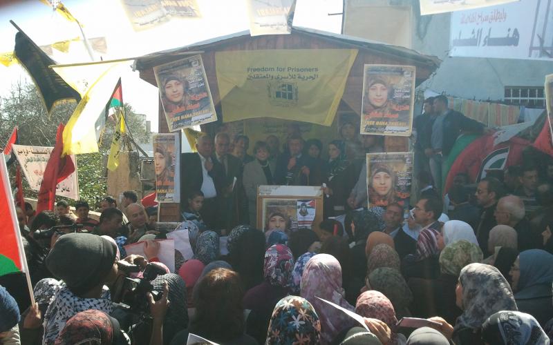 الأسيرة هناء الشلبي درة تاج يوم المرأة في فلسطين