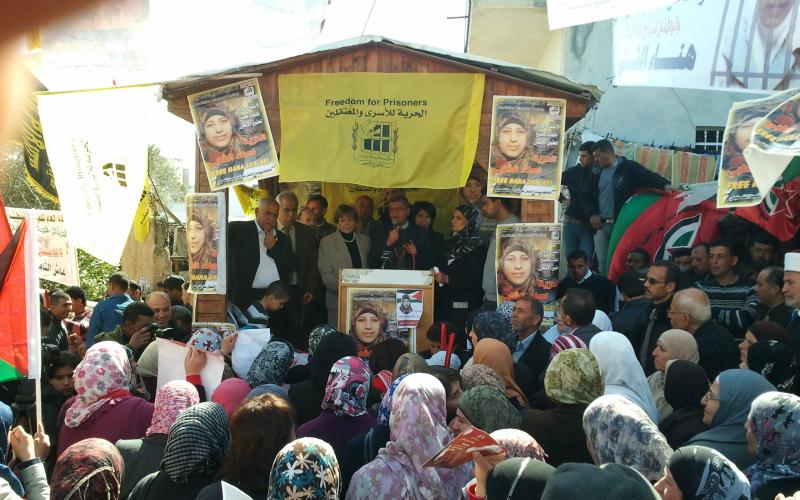 الأسيرة هناء الشلبي درة تاج يوم المرأة في فلسطين