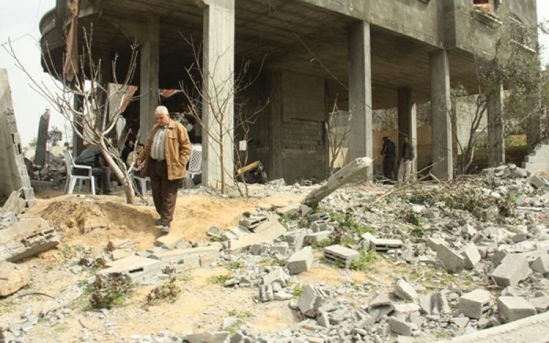 صور منزل عائلة "حماد" بعد استهدافه