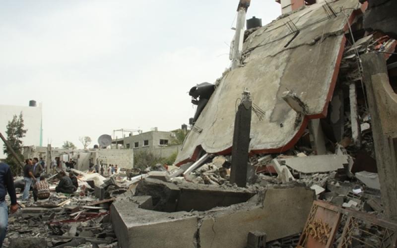 صور منزل عائلة "حماد" بعد استهدافه