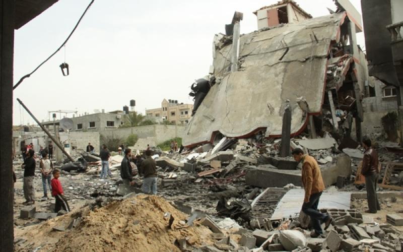 صور منزل عائلة "حماد" بعد استهدافه