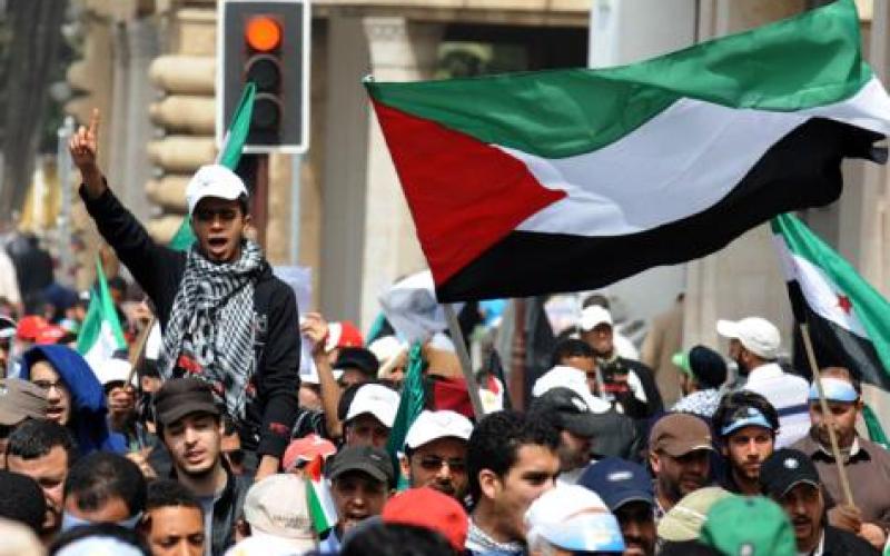 بالصور..آلاف المغاربة يتظاهرون لدعم فلسطين