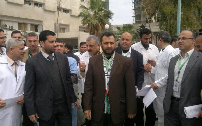 صور: اعتصام لتمريض الشفاء للمطالبة بحمايتهم