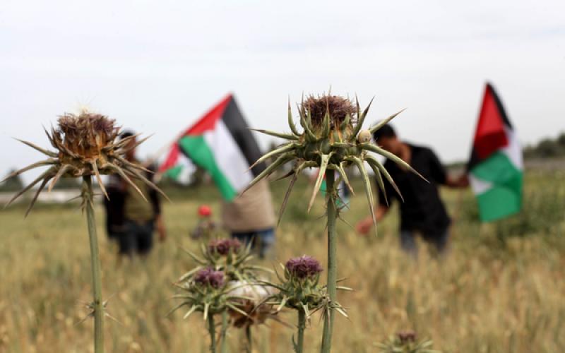 صور: إحياء "يوم الأرض" على حدود غزة