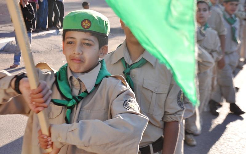 صور: عرض كشفي بذكرى "القادة" في رفح
