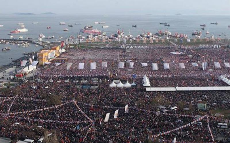 صور: 2 مليون بمهرجان انتخابي بحضور أردوغان