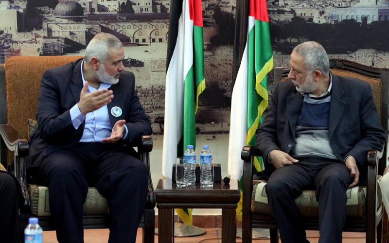 صور: لقاء حماس والجهاد بمنزل هنية