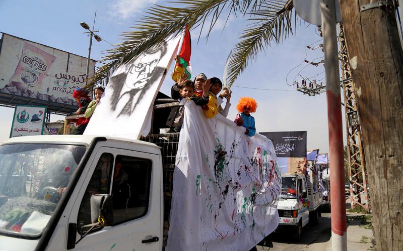 صور: كرنفال ثقافى يجوب شوارع غزة