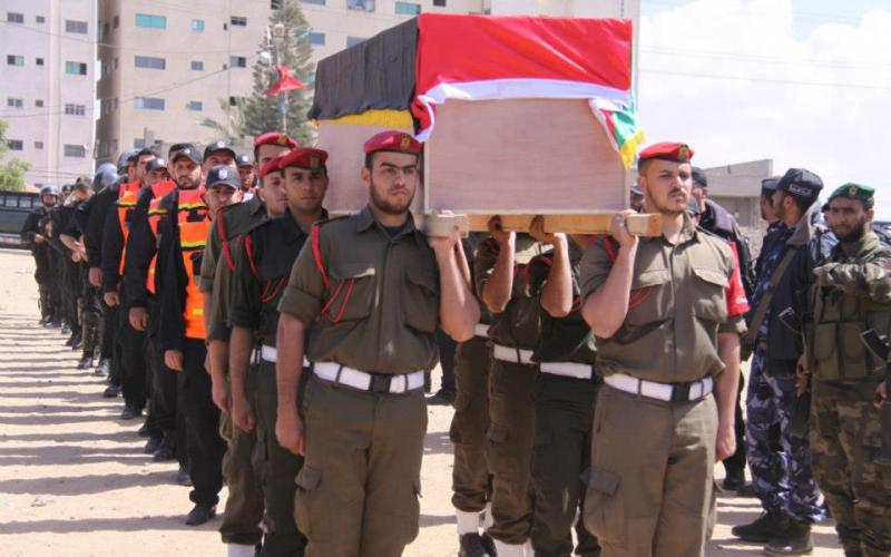 صور: الداخلية تنظم جنازة شرفية للشهيد أبو حمدية