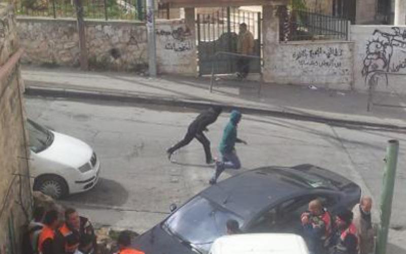 بالصور: اعتقال أربعة شبان بمواجهات العيسوية شرقي القدس
