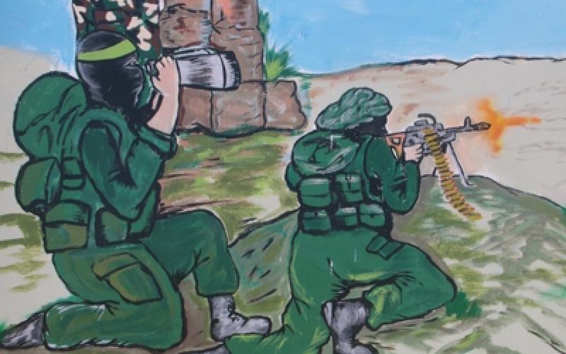 صور: جدارية للقسام شمال قطاع غزة