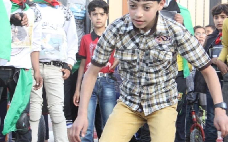 صور: عرض للتزلج برفح تضامناً مع الأسرى