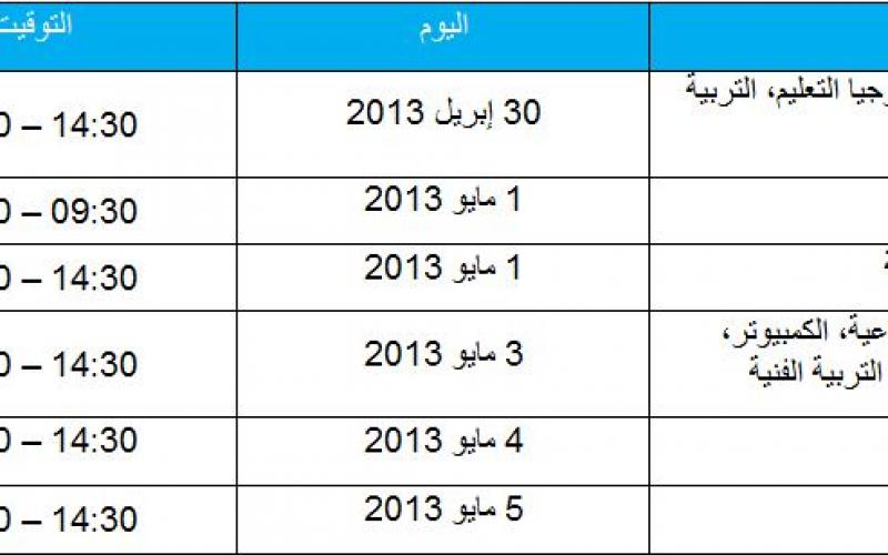 جدول امتحانات "أونروا" لتوظيف المعلمين