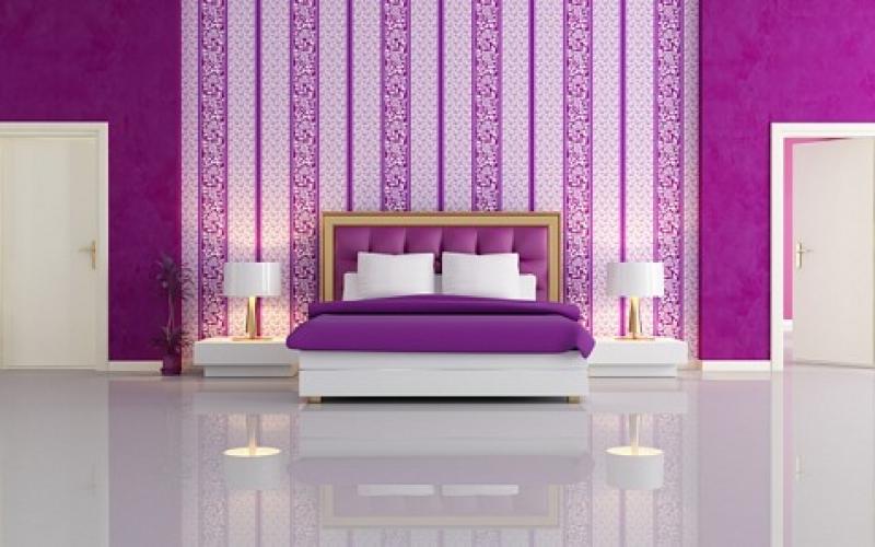 صور: ديكورات غرف نوم باللون البنفسجي