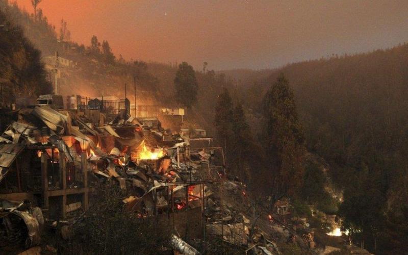 صور: حريق تشيلي