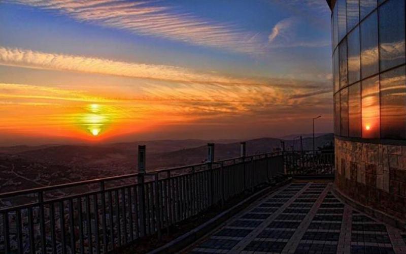 بالصور: نابلس تترقب افتتاح منتجع على قمة جبلها