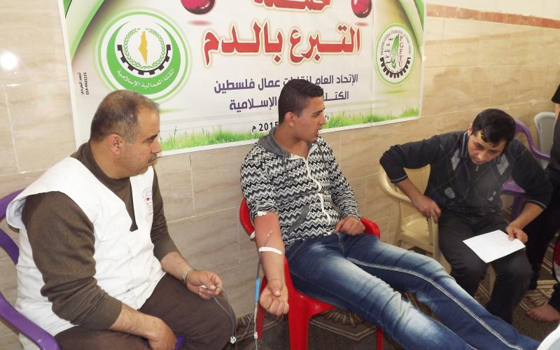 صور: اتحاد العمال ينظم حملة للتبرع بالدم