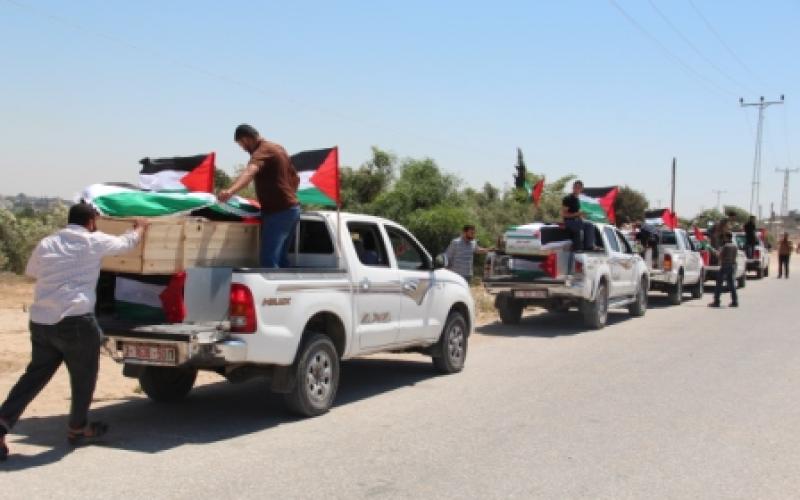 بالصور..وصول جثامين 11 شهيد إلى قطاع غزة