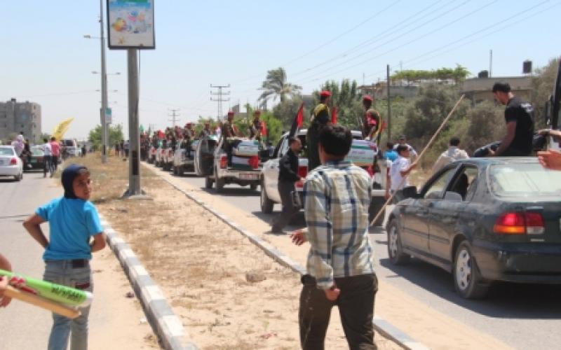 بالصور..وصول جثامين 11 شهيد إلى قطاع غزة